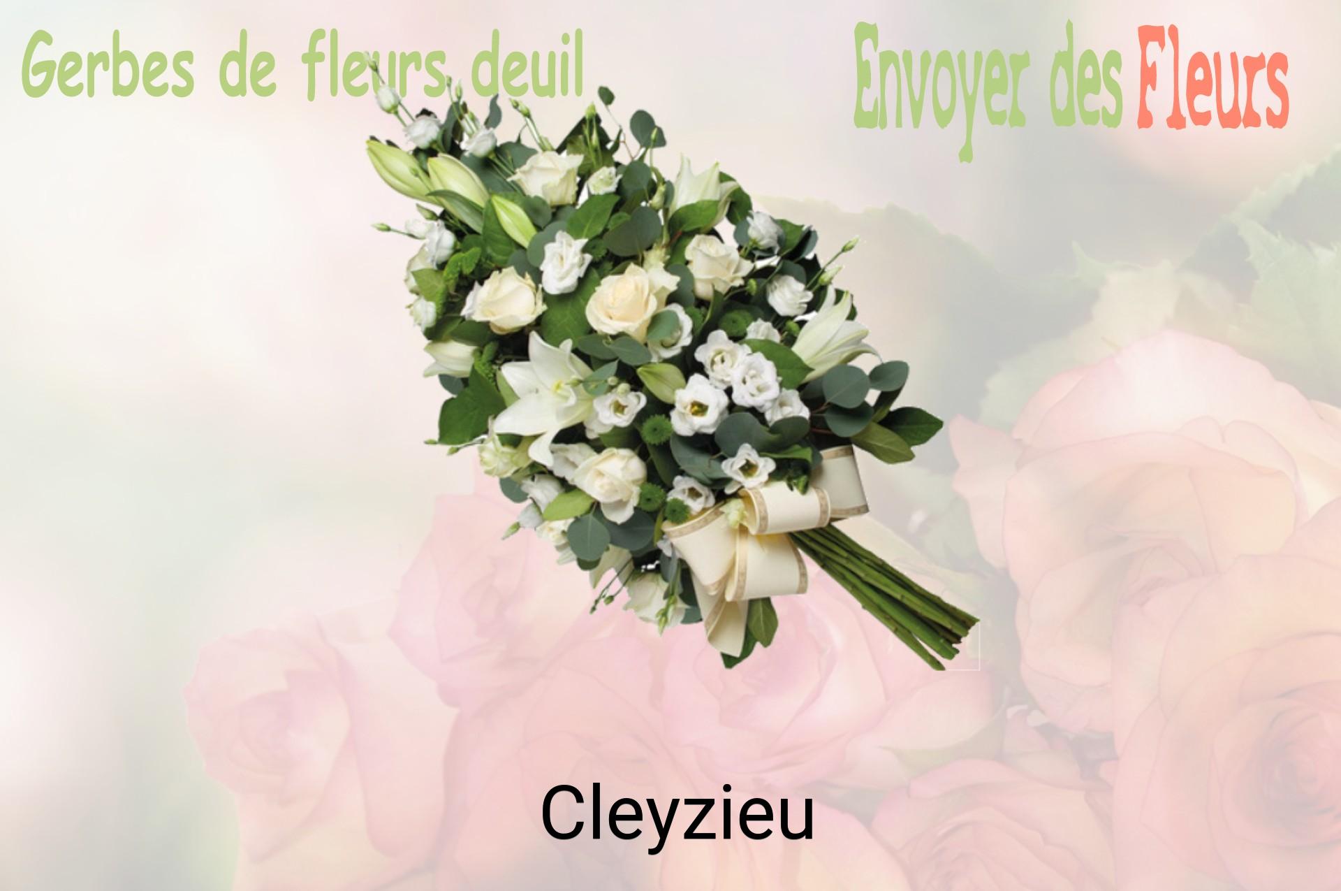 Gerbe de fleurs de deuil livrée à Cleyzieu